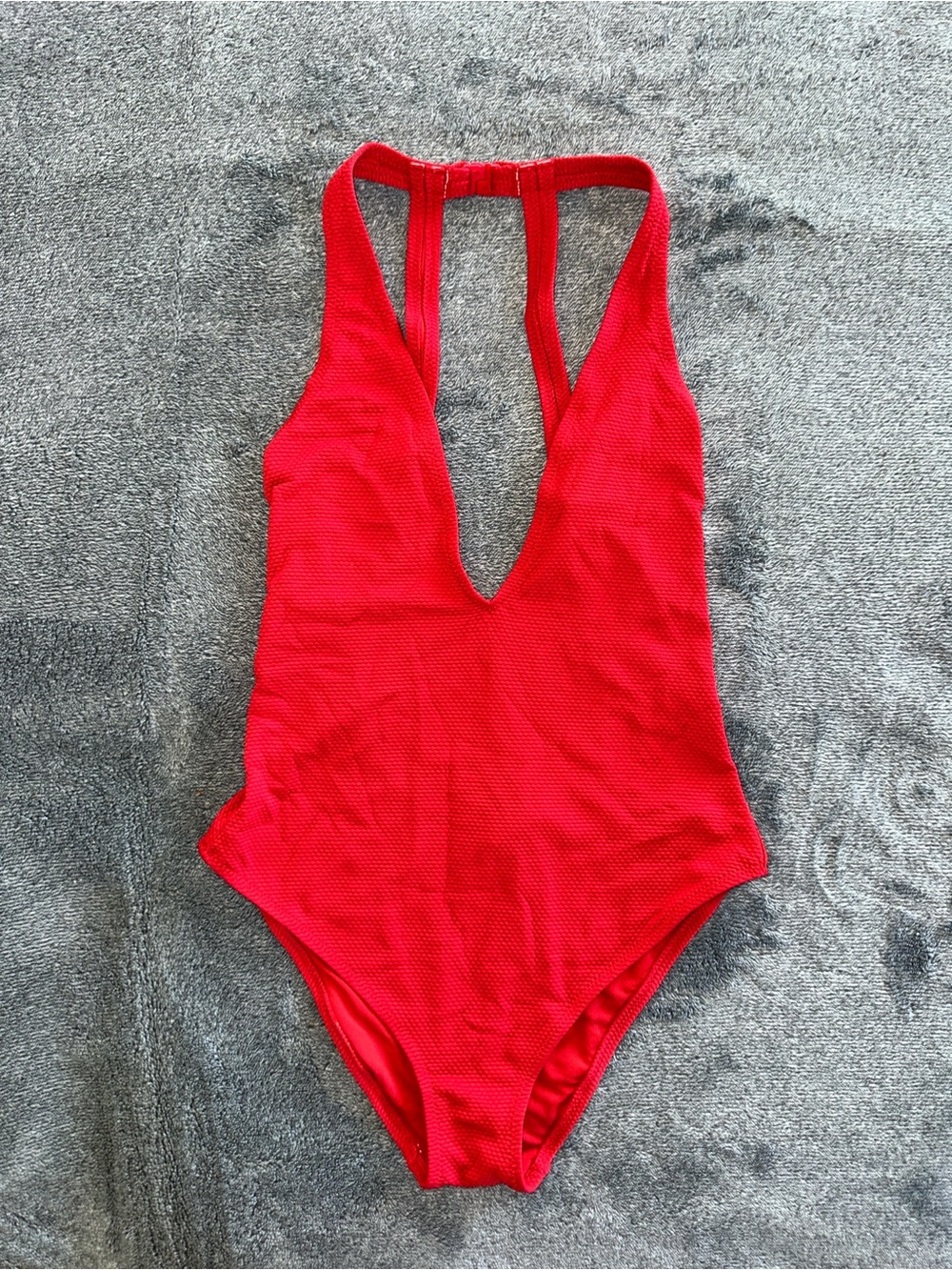 Calzedonia Cobey Red One-Piece Swimsuit - Deep V Style